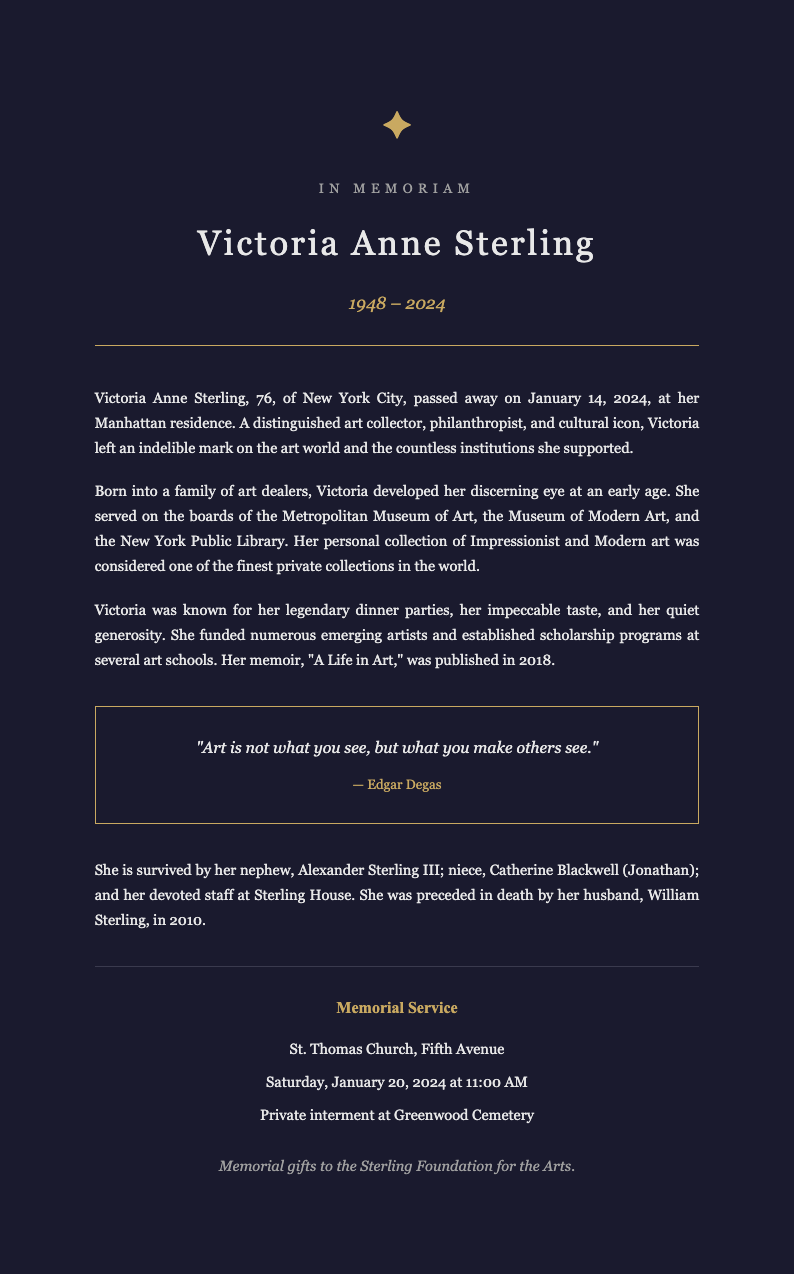 Dark elegant memorial